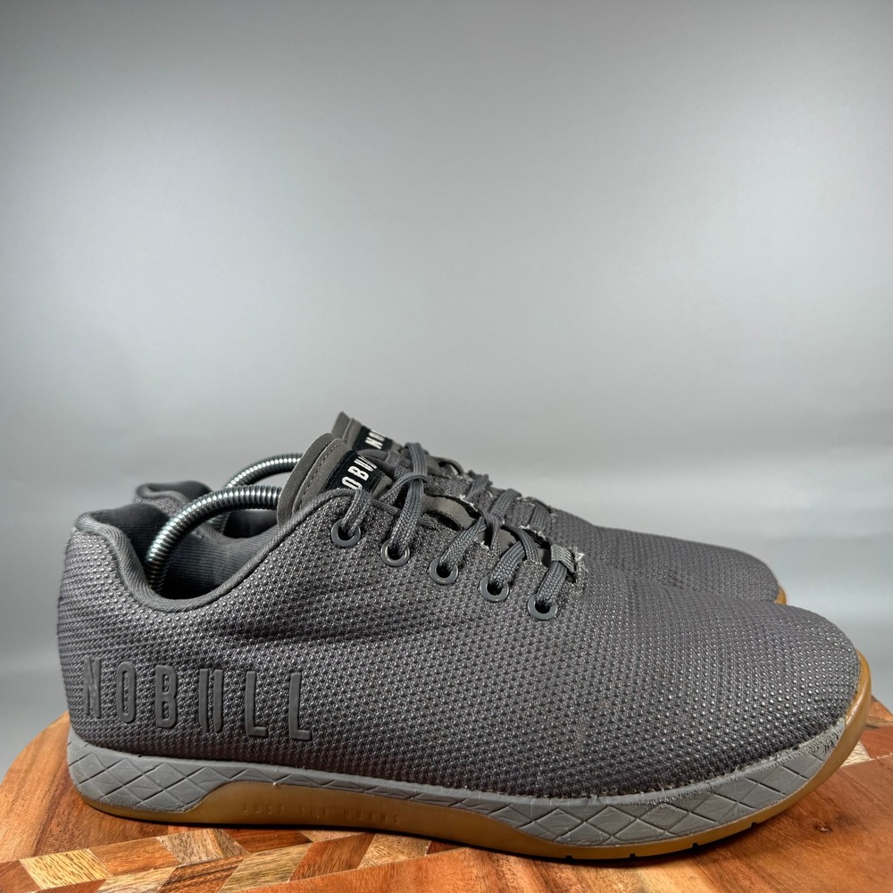 NOBULL SuperFabric Trainer Grey Gum Sole Mens 10.5 Cross Training Shoes
